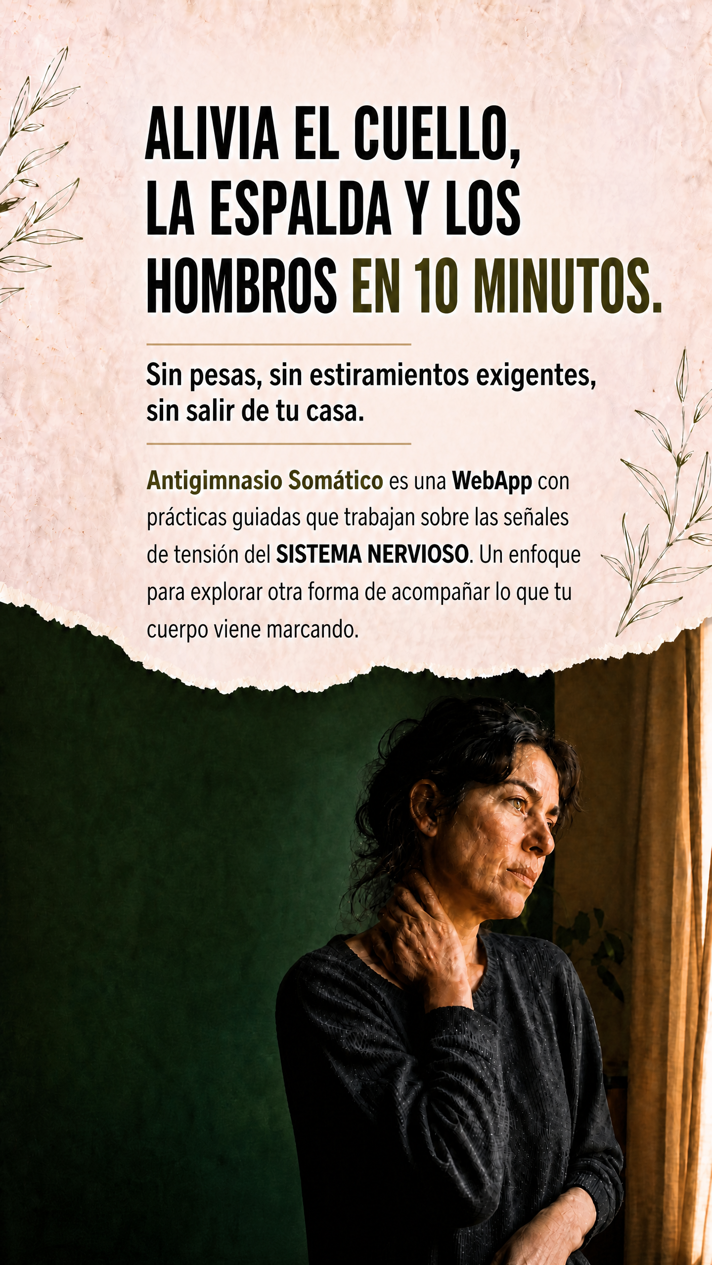 Alivia cuello, espalda y hombros con la WebApp Antigimnasio Somático